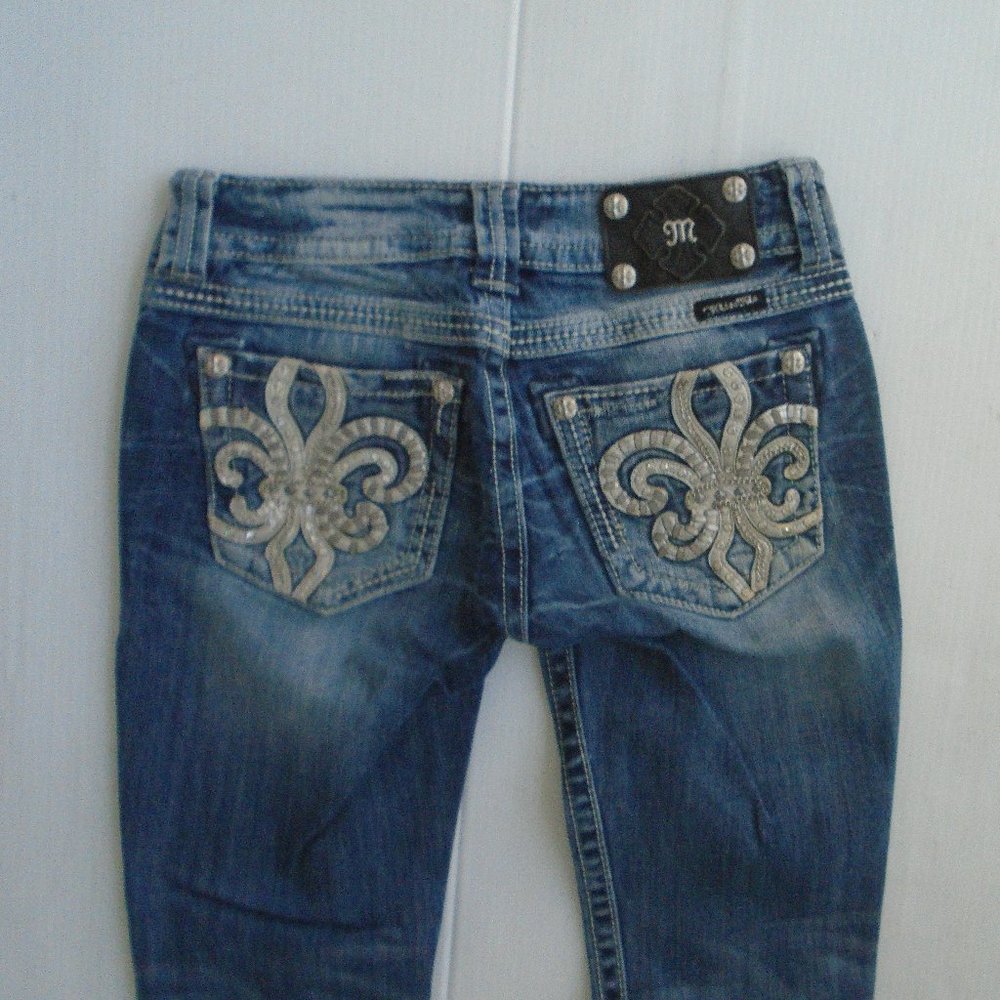 Miss Me Straight Jeans JE6048T9R Women's Size 26 Blue